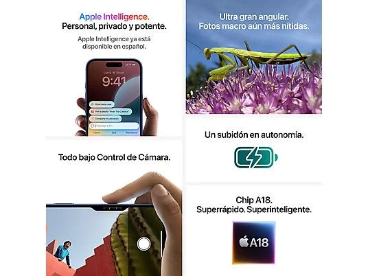 Apple iPhone 16, 128 GB, 5G, 6.1 " OLED Super Retina XDR, Chip A18 Bionic, iOS