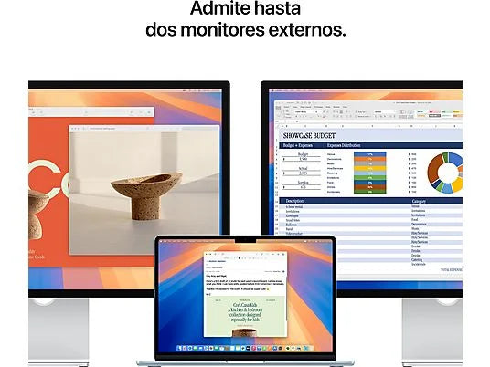 Apple Macbook Air (2025) 13.6" Retina, Chip M4 Apple, CPU de 10 núcleos, GPU de 8 núcleos, 16 GB RAM, 256GB de SSD, Medianoche