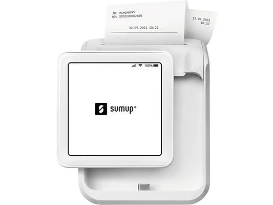 Datáfono - Sumup, Con impresora, Entrada PIN, NFC, USB-C, Pantalla táctil, Blanco