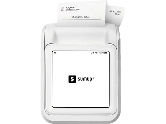 Datáfono - Sumup, Con impresora, Entrada PIN, NFC, USB-C, Pantalla táctil, Blanco
