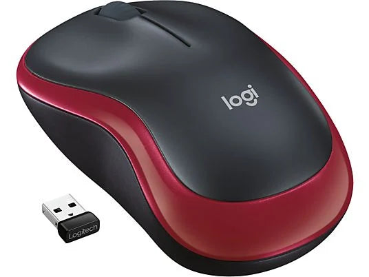 Ratón inalámbrico - Logitech M185, Nano receptor, 1000 ppp, Ambidiestro, 2.4GHz, 12 meses de pila, Windows-Mac, Negro y Gris