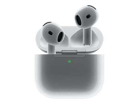 Apple AirPods 4 (2024 4ª gen), Inalámbricos, Bluetooth®, Estuche de carga USB-C, Chip H2, Siri, USB-C, Blanco